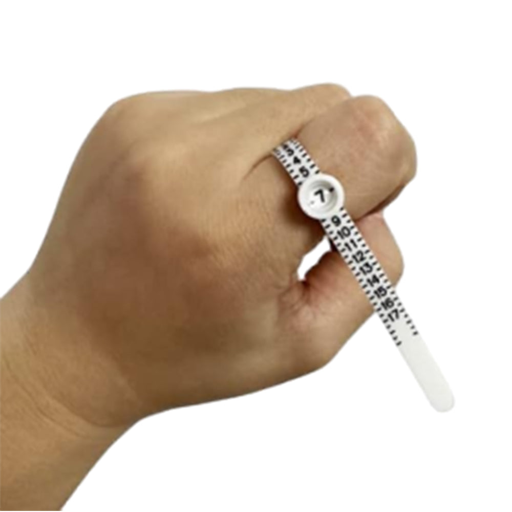 4Pcs Set Ring and Bracelet Sizer Measuring Tools Reusable Universal Ring Size Guage White