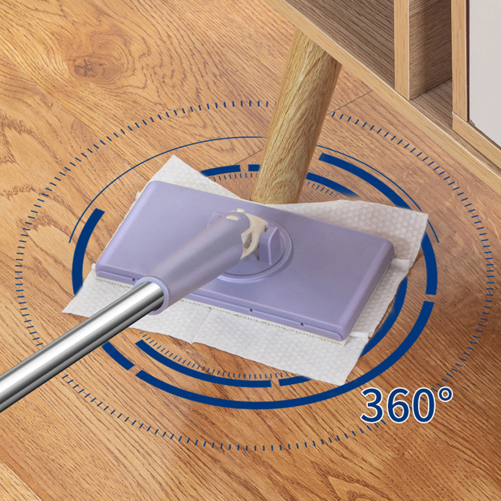 Mini Lazy Floor Cleaning Flat Mop Multi-Functional Self-Squeeze Face Towel Mop Purple