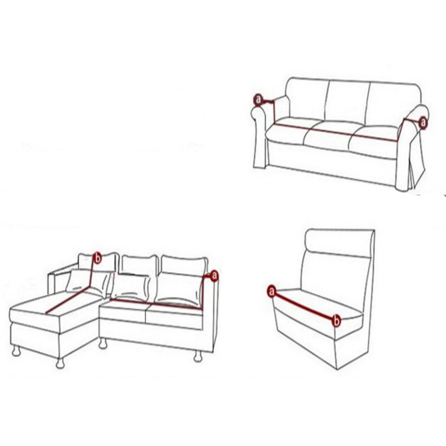 Soft Sofa Cover Quilted Sectional Couch Covers -Brown