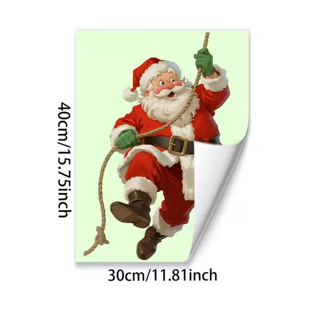 Christmas Glow in the Dark Wall Sticker Self Adhesive Santa Sticker