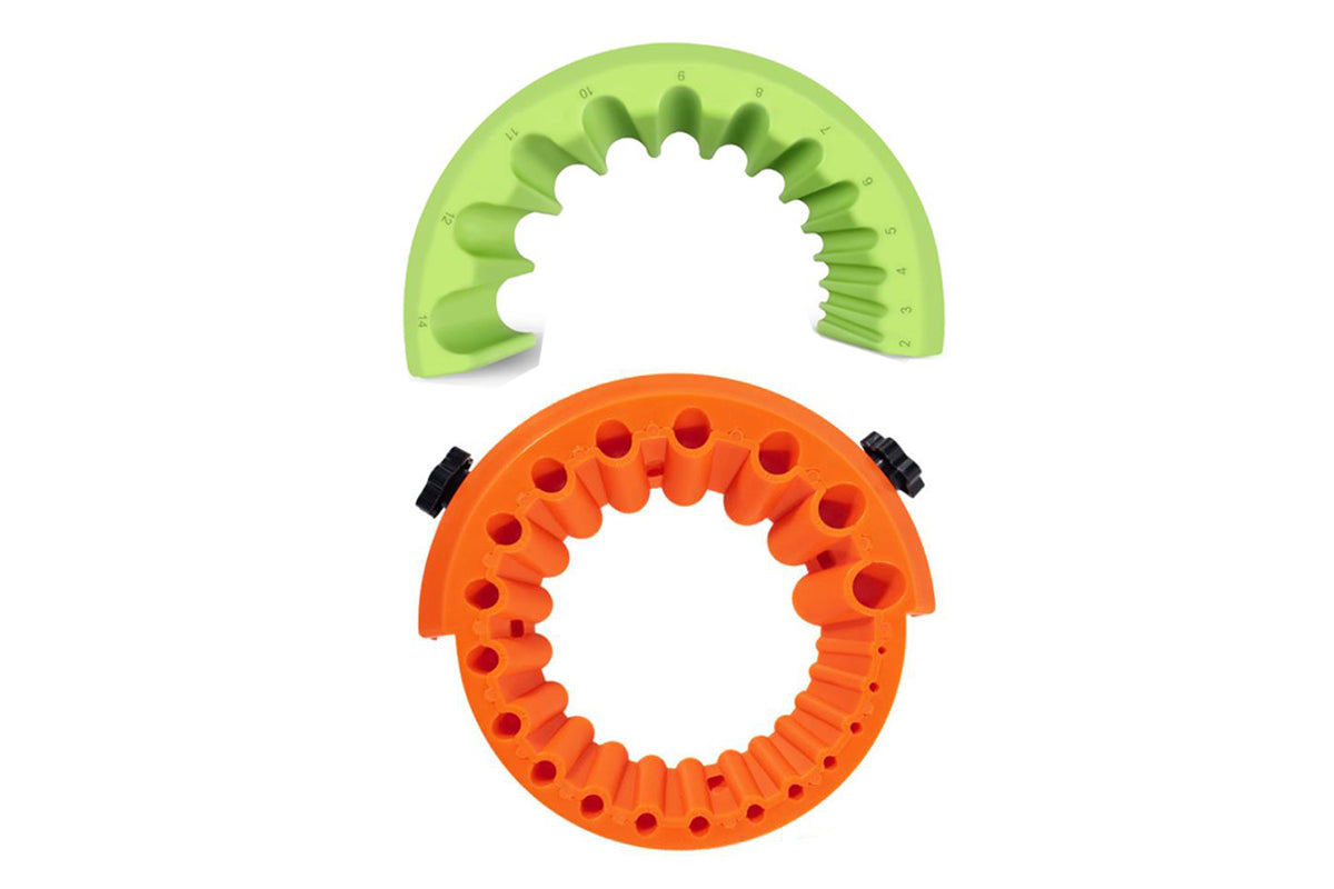 Drill Bit Sharpener Angle Grinder Drill Bit Sharpener for DIY and Professionals -12-Hole Green and 20-Hole Orange