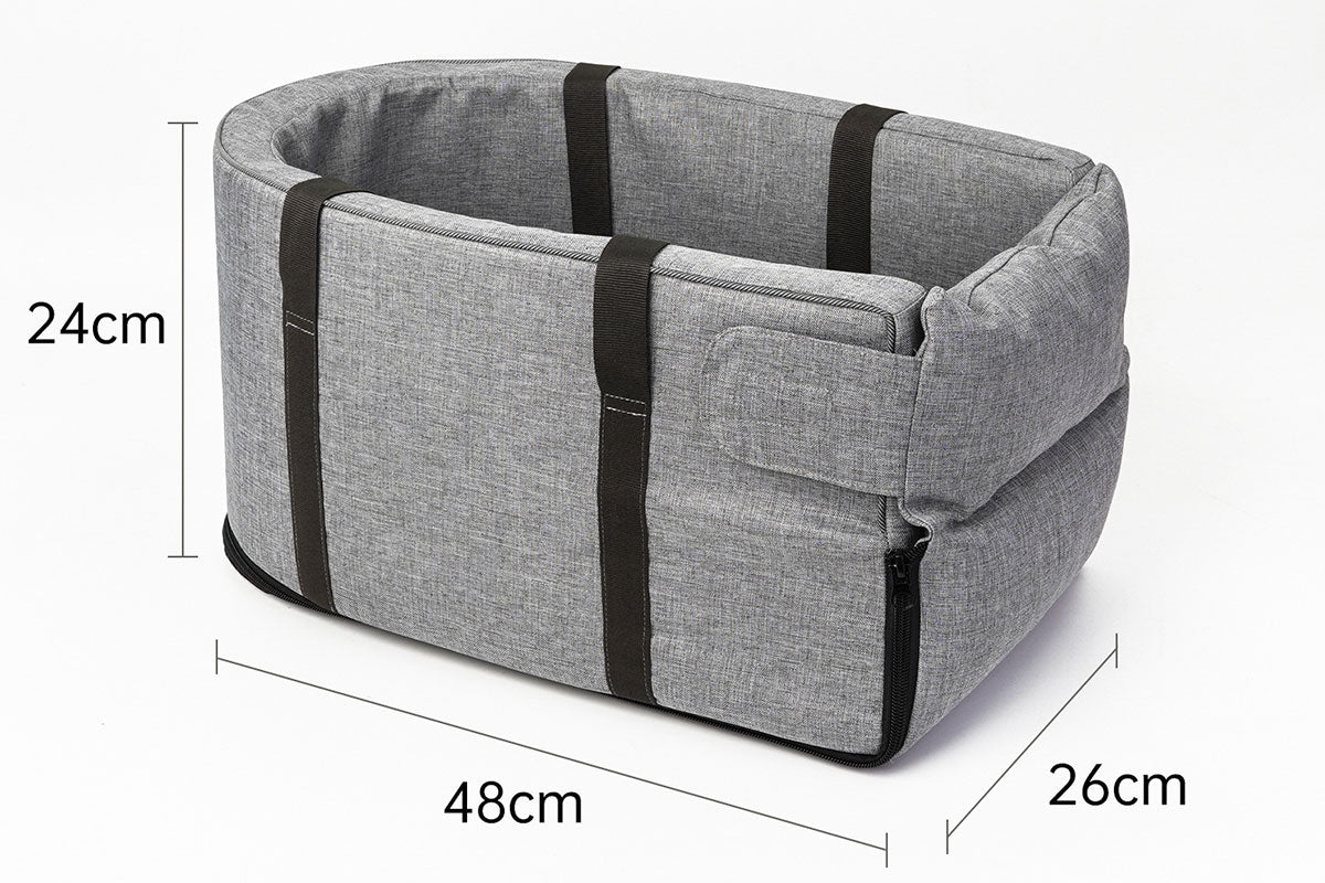 Center Console Dog Seat for Small Dog Seat Pet Booster for Dogs-Grey