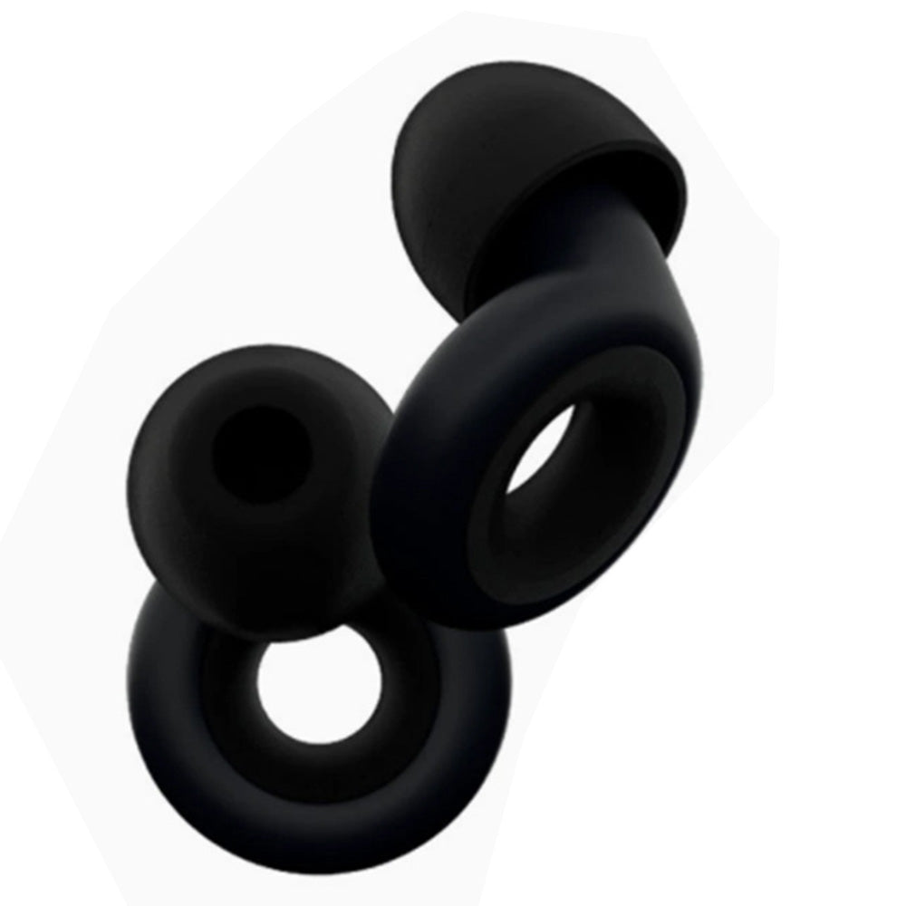 Pair of Ear Plugs with 3 Pairs of Ear Tips for Noise Cancelling Ear Protection EarPlugs for Sleep Work Study Black