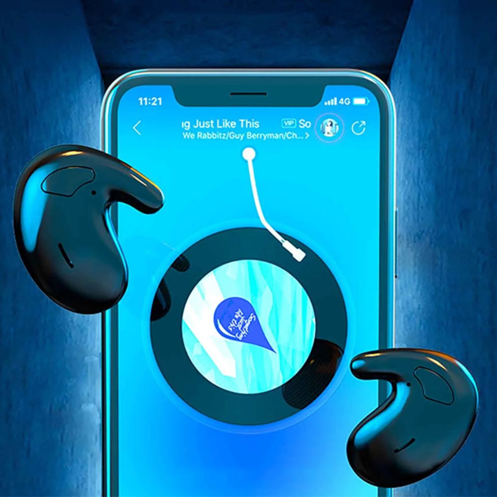 Wireless Bluetooth Sleep Earbuds Invisible Side-Sleeper Headphones Black