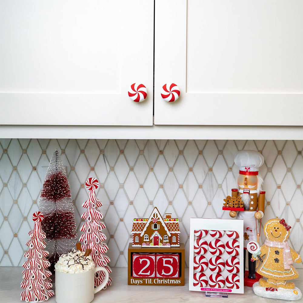 10 Pack Silicone Christmas Cabinet Knob Decoration Covers - Candy