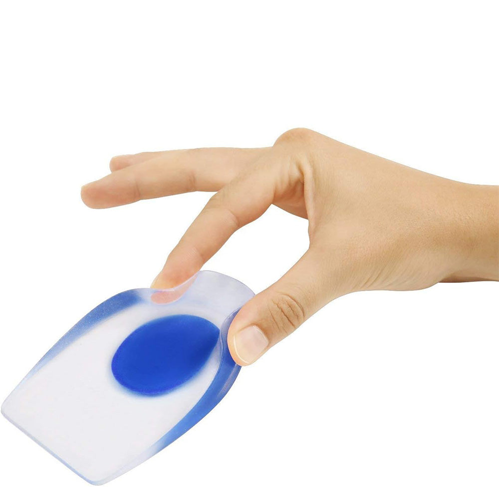 Pair of Gel Shoe Cushion Heel Insole Foot Insert Heel Pads Blue