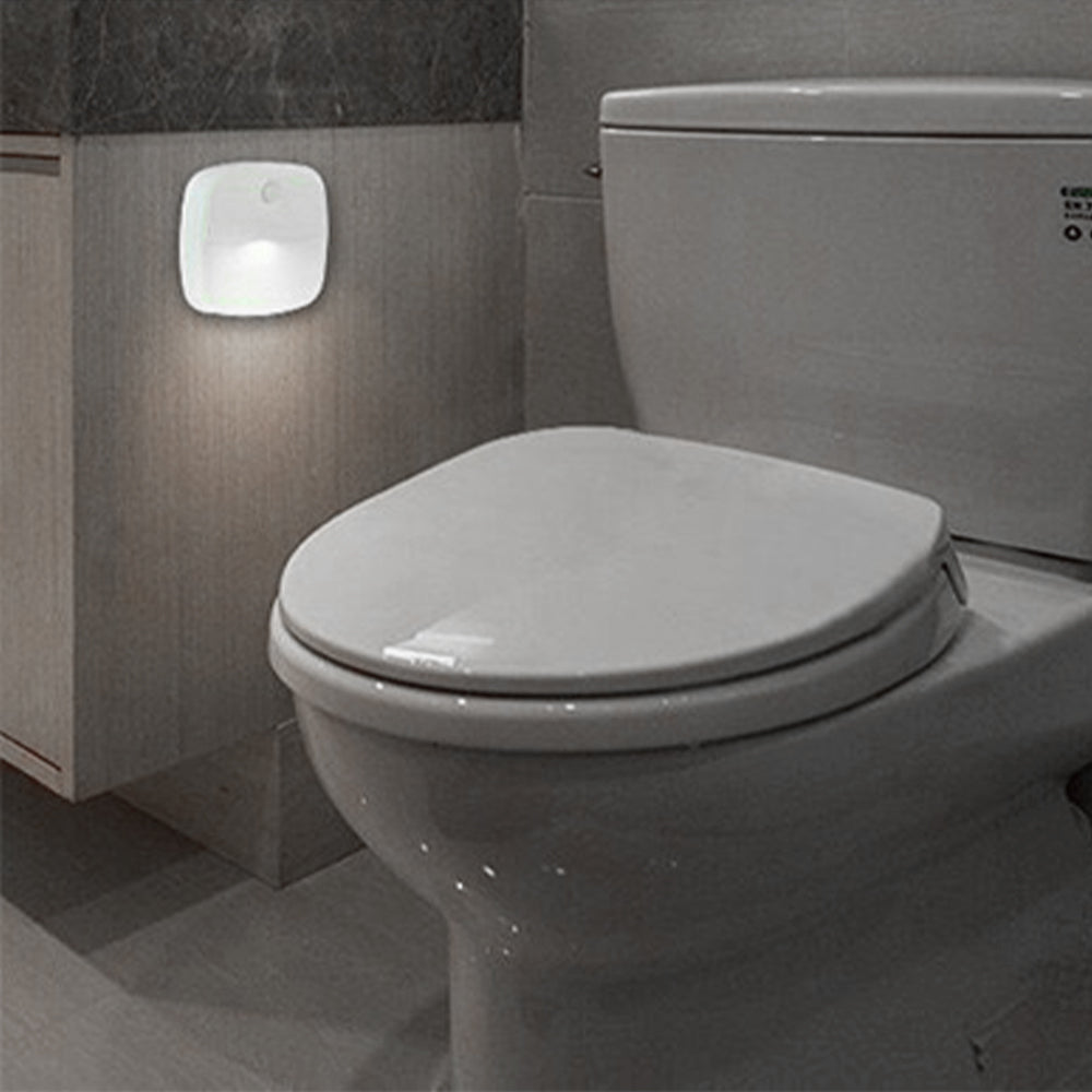 4pcs Motion Sensor Closet Lights Indoor Stair Lights Cordless LED Step Night Light for Under Cabinet Hallway-White