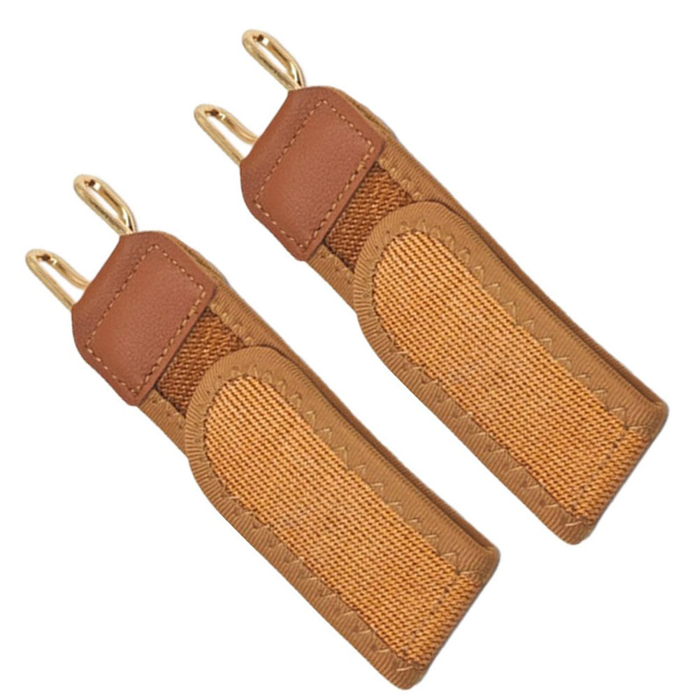2Pcs Elastic Belt Adjustable No Buckle Belt for Daily Use-Brown