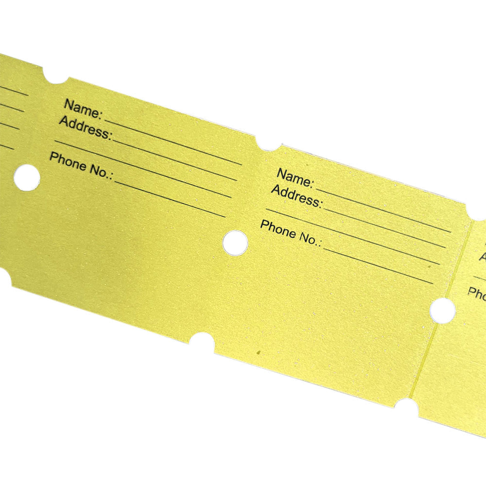1000Pcs Tacticai Raffle Tickets for Carnivals Events Entry Reward Fundraiser Prizes Yellow