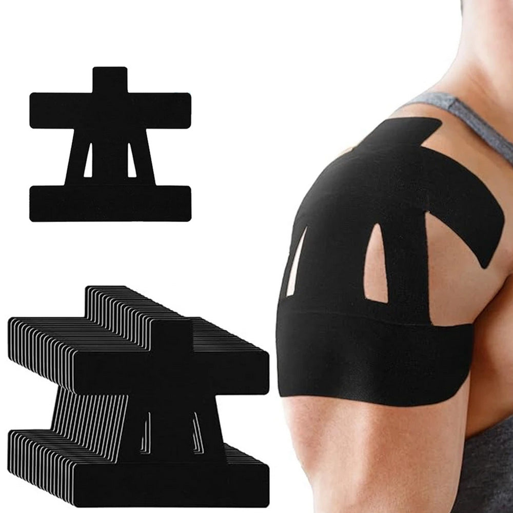 20PCS Precut Shoulder Kinesiology Tape �Elastic Sports Support Tape Black