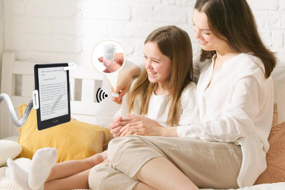 Remote Control Page Turner for Kindle Paperwhite Kindle Accessories for Hands-Free Reading-White