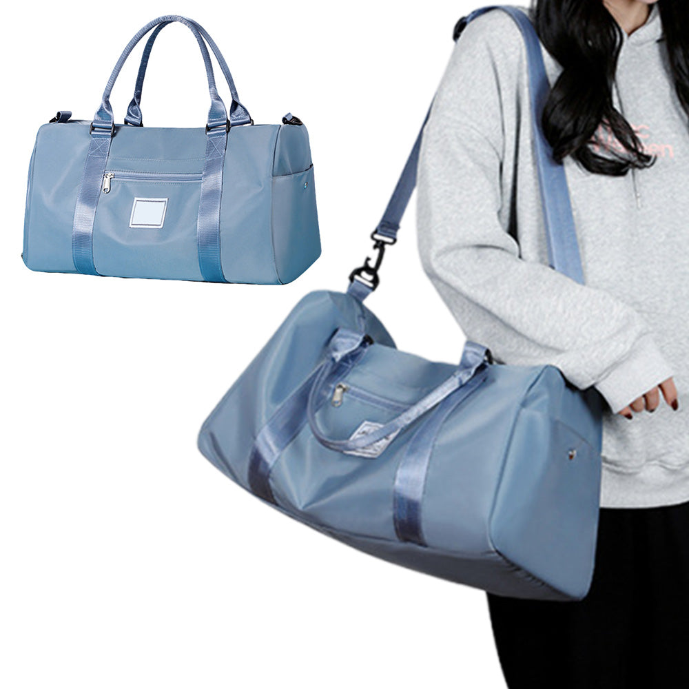 30L Gym Duffel Bag Waterproof with Shoe Compartment for Weekend Trips Royal Blue
