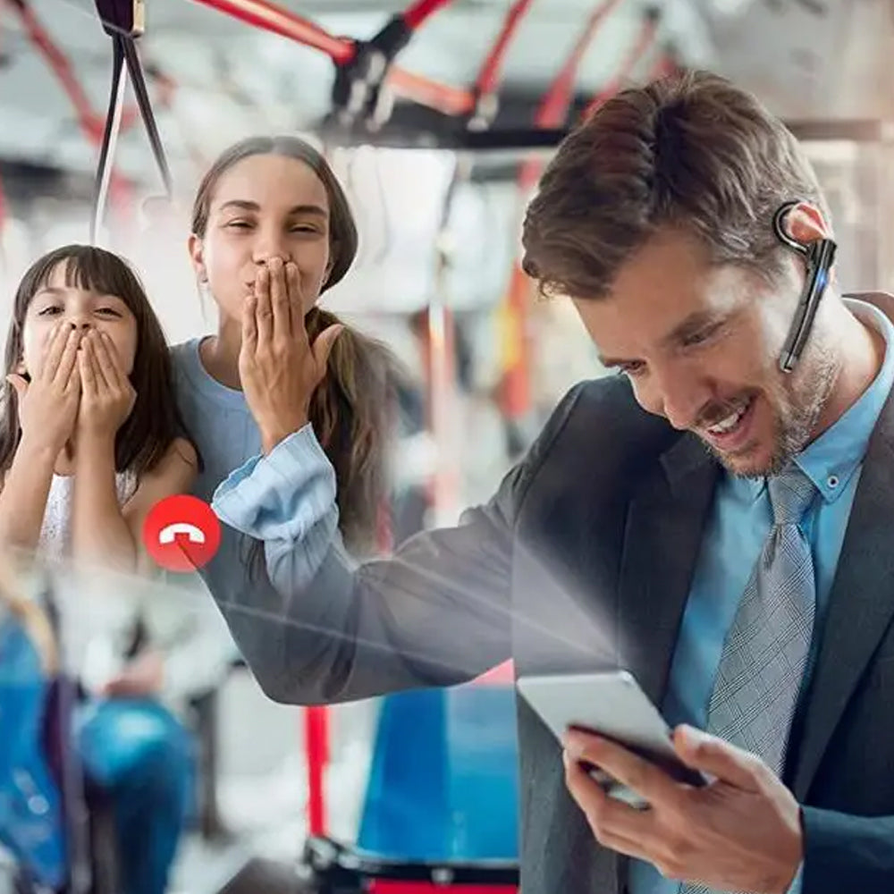 Single Ear Headphone Wireless Bluetooth Headset with Charging Case