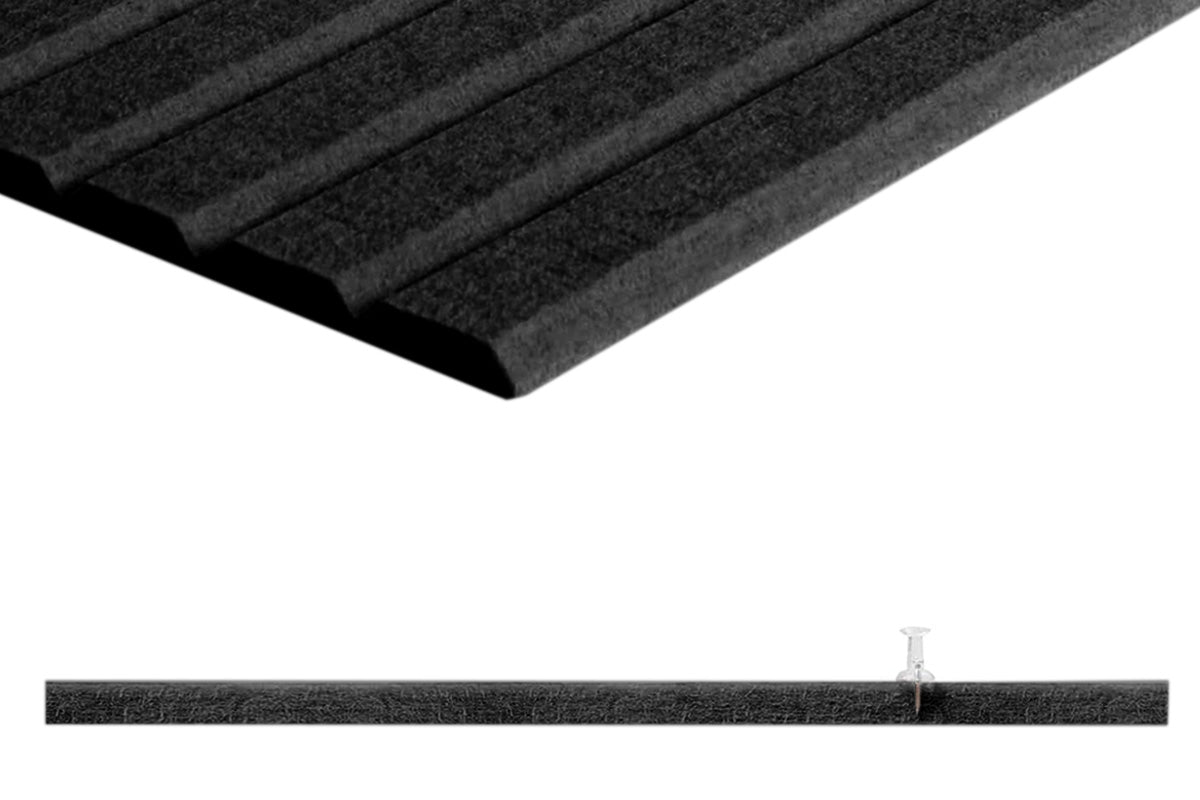 Felt Wall Tiles Self Adhesive Felt Bulletin Board Tiles Push Pin Organizer Board -Black