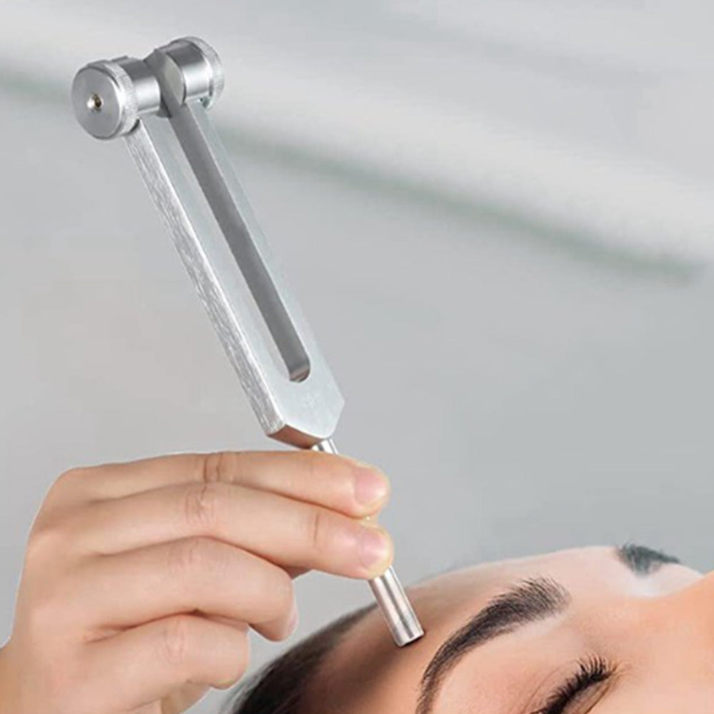 3Pcs Aluminum Tuning Forks Set 128Hz 256Hz 512Hz for Sound Healing Yoga Meditation-Silver