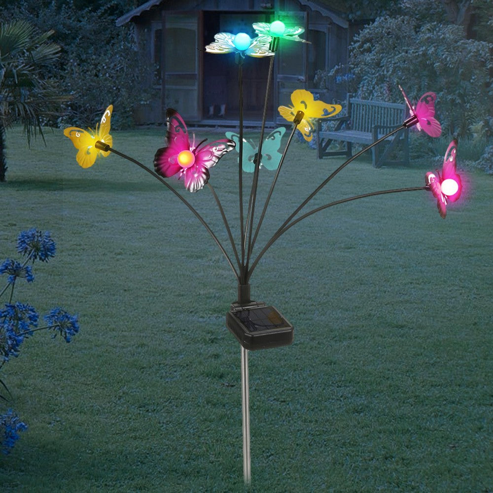 Solar Butterfly Decorative Lights Solar Powered Stake Lights -Multi Colour