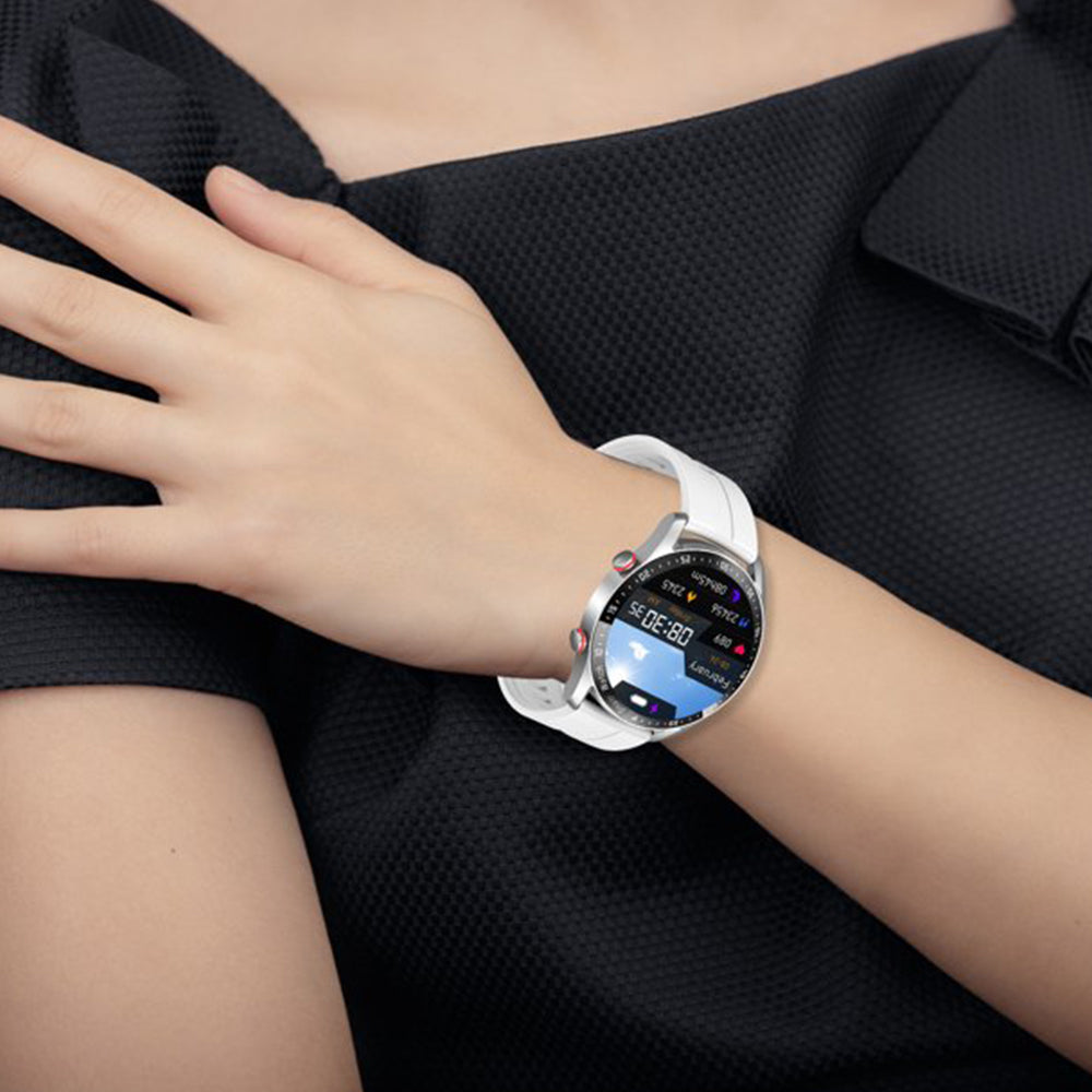 Smart Watch Sleep ECG Monitoring Sport Watch Bluetooth Activity Fitness Tracker for Men Women White