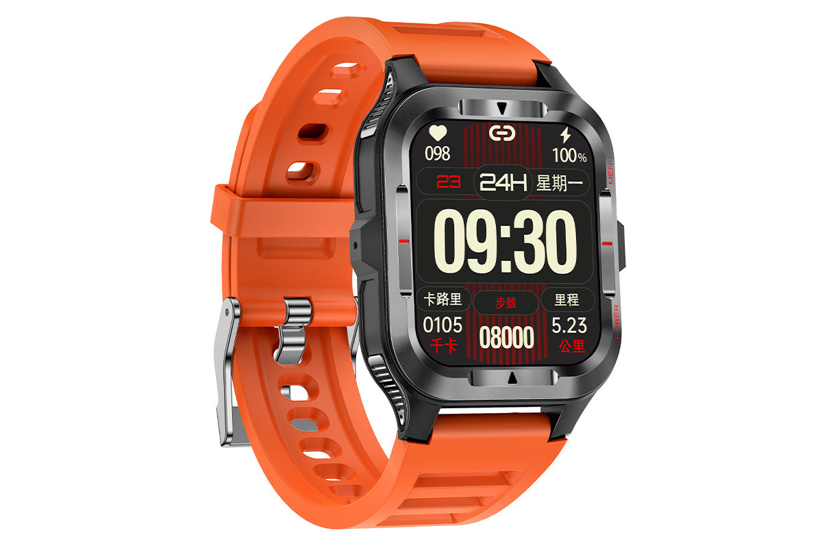 Smart Watches for Men Fitness Tracker with Call Function 100+ Sport Modes Flashlight-Orange