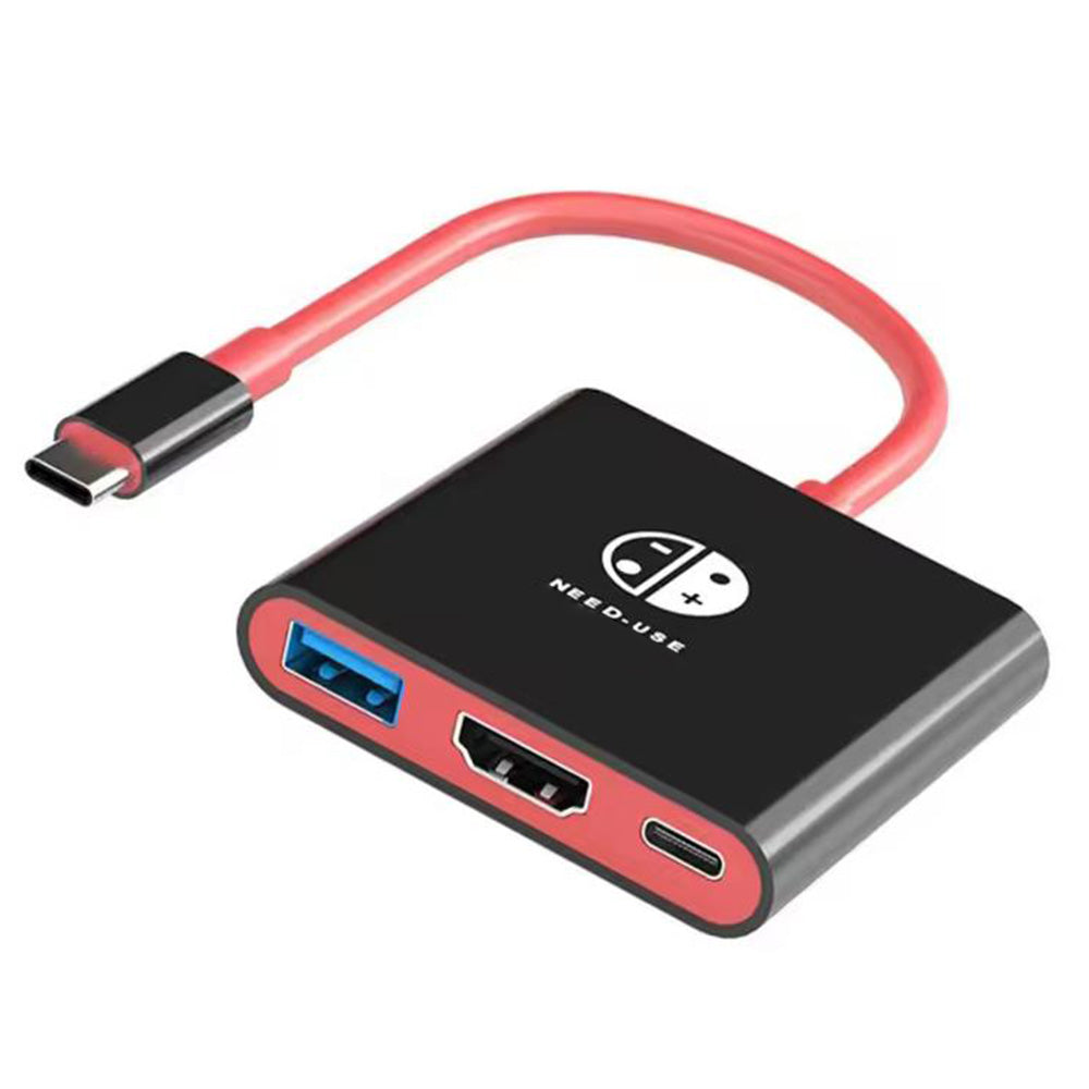 3-in-1 Switch Docking Station for Nintendo Portable 4K Switch TV Adapter with HDMI USB3.0 Port Black