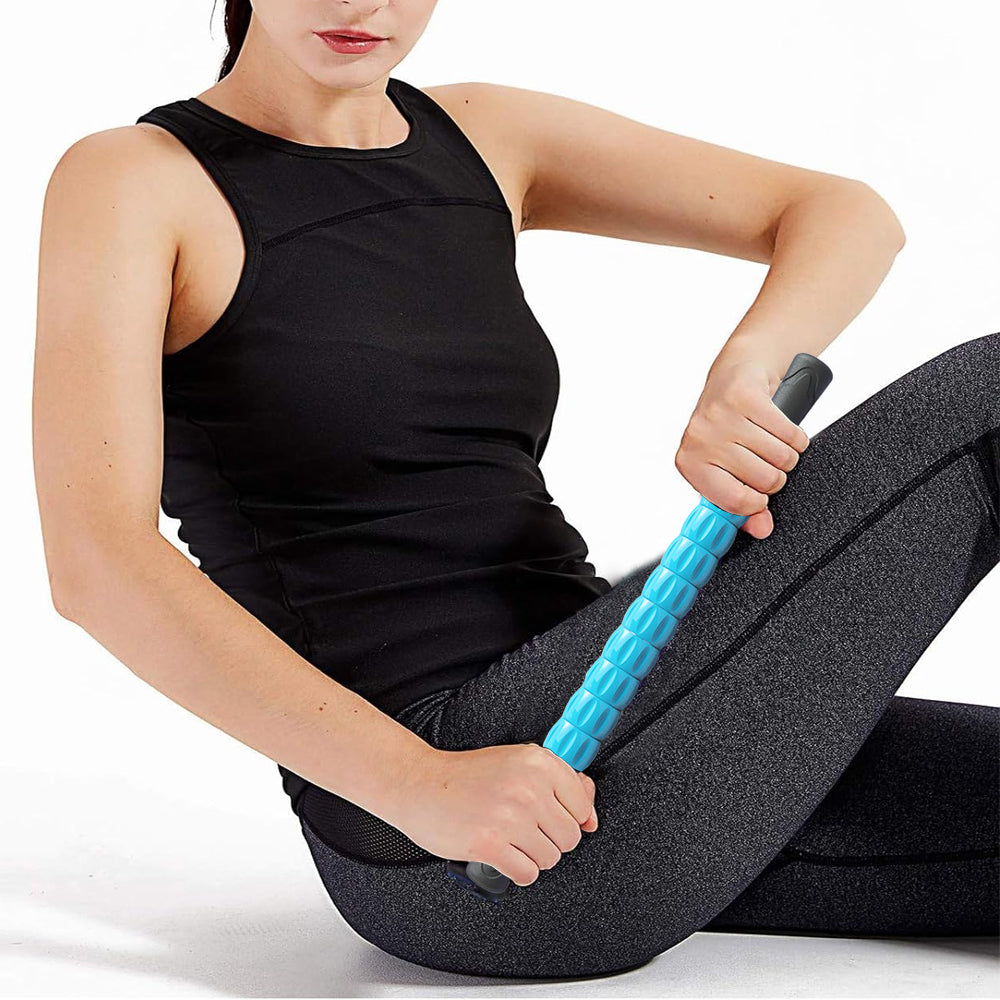 Portable Massage Roller Stick Exercise Gym Equipment Blue