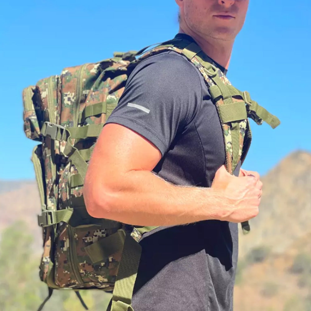 30L Military Backpack Tactical Hiking Camping Rucksack for Outdoor Trekk Travel Green