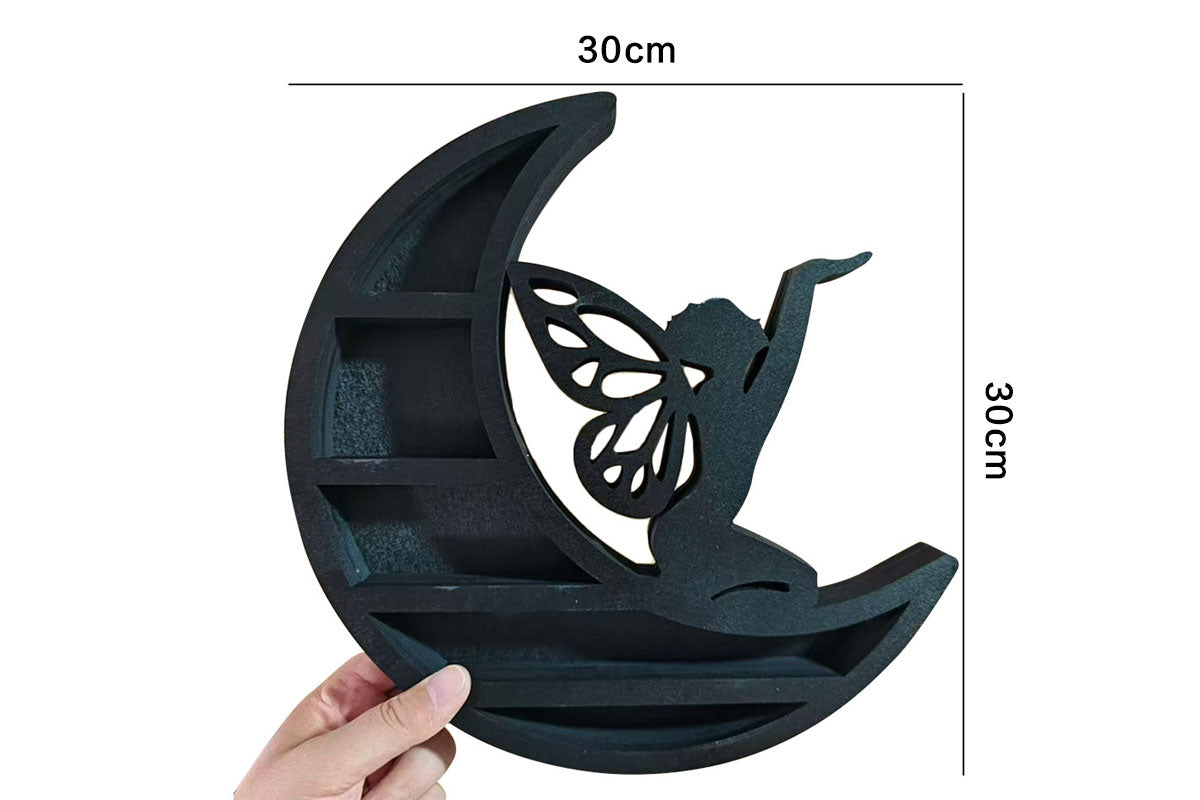 Wooden Shelf Halloween Crystal Display Shelf Decor-Fairy