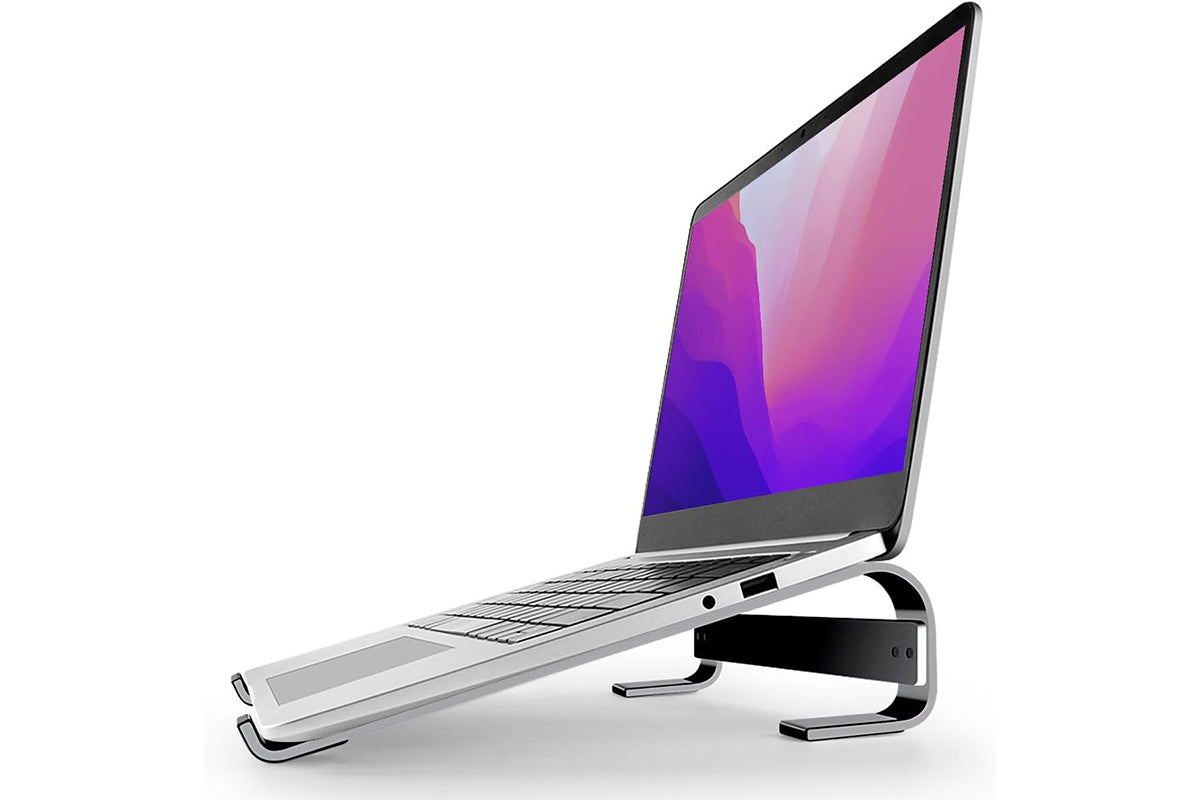 Laptop Stand Foldable Portable Desktop Holder Compatible with 10-18 inch MacBook-Black