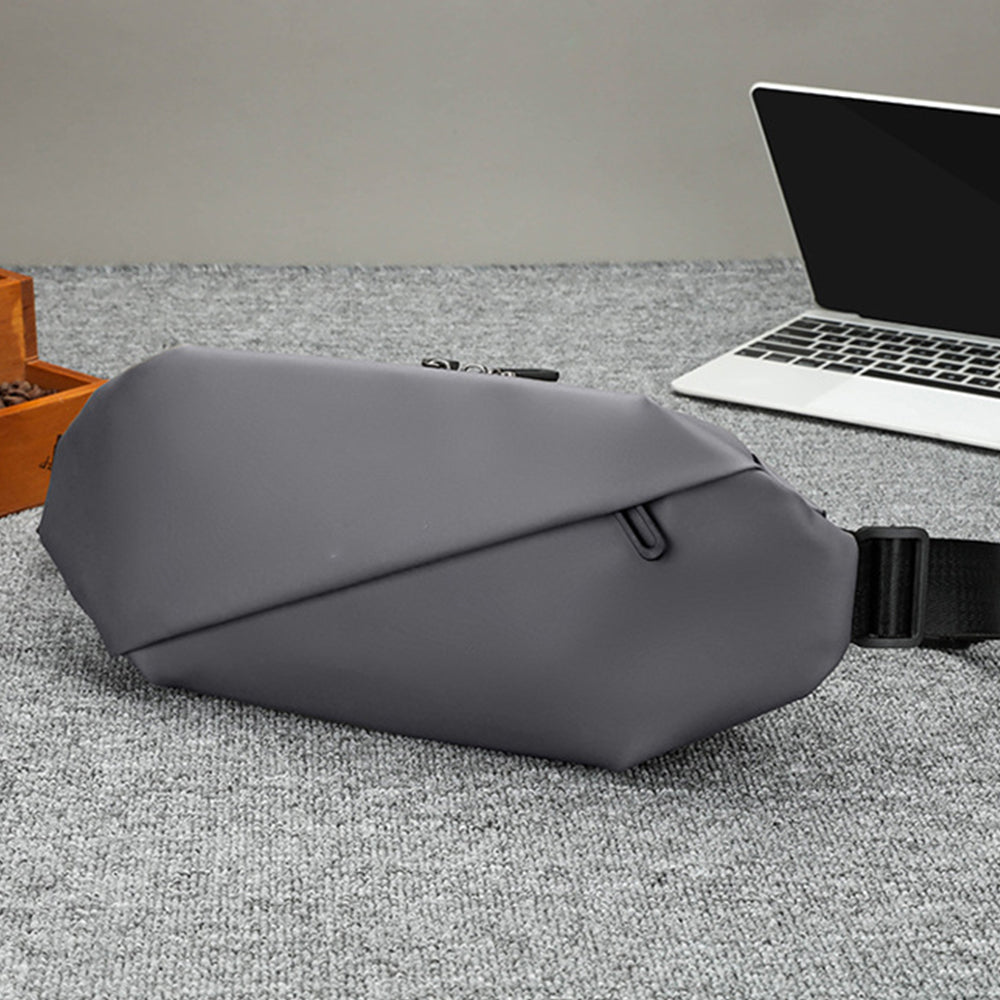 Travel Sling Bag Stylish Crossbody Bag Water-resistant Shoulder Bag for Sport Work Hiking Gray