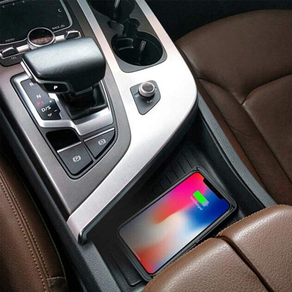 15W Wireless Charger Pad Dock Car Phone Holder Mat Non-Slip Charging Station Type-C Style