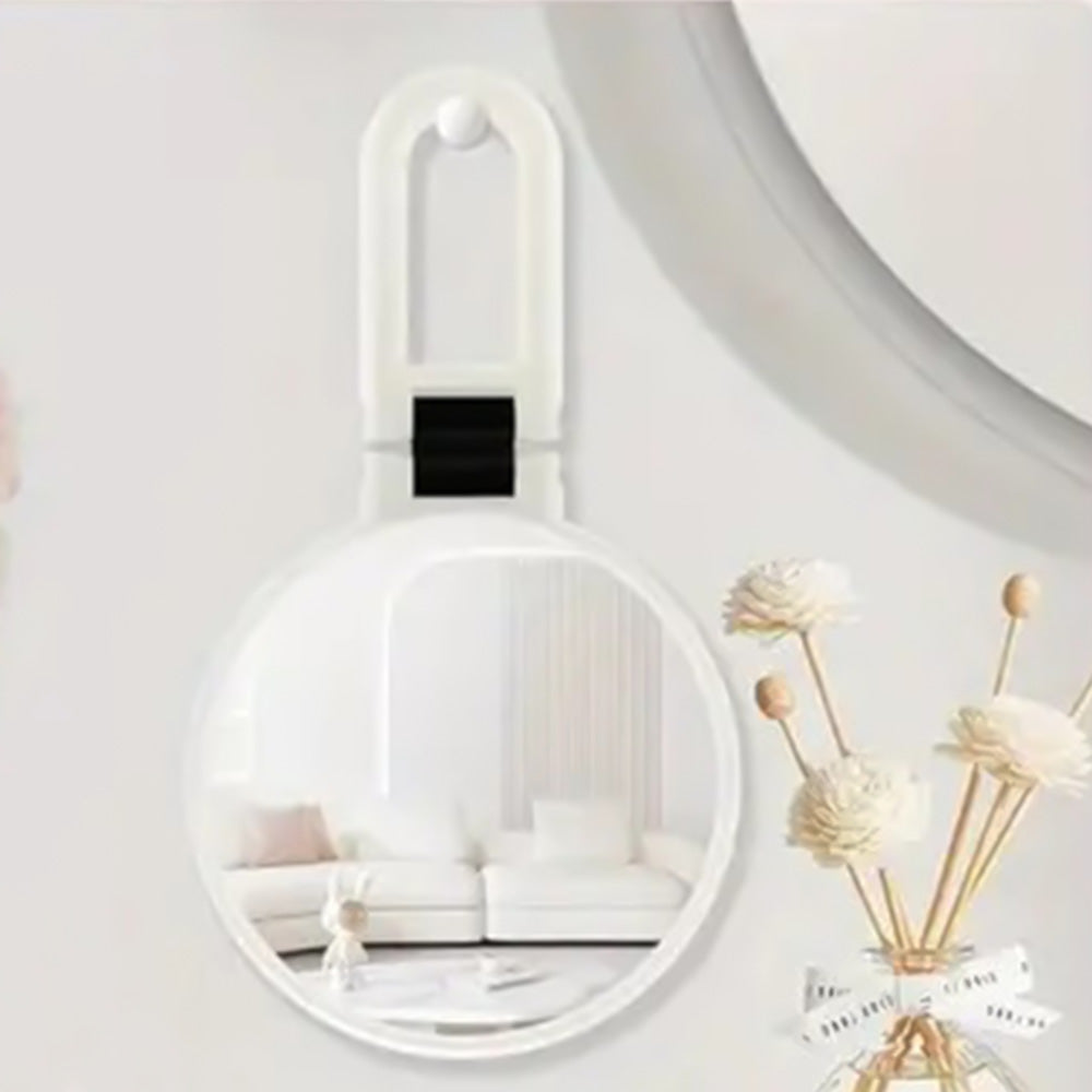 Foldable Double-sided Makeup Mirror 1X 30X Magnifying Mirror with Adjustable Stand White