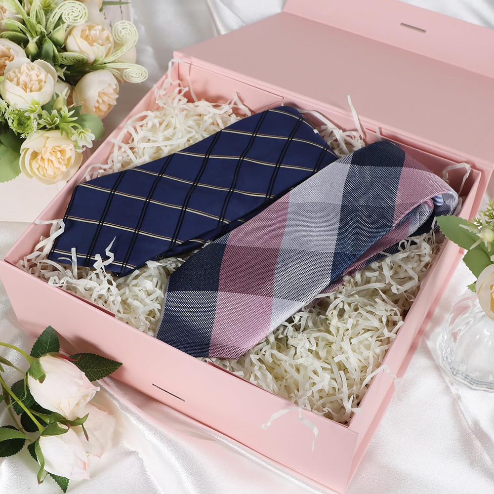 Pink Easy Attached Gift Boxes Set of 3 Gift Boxes with Satin Ribbon
