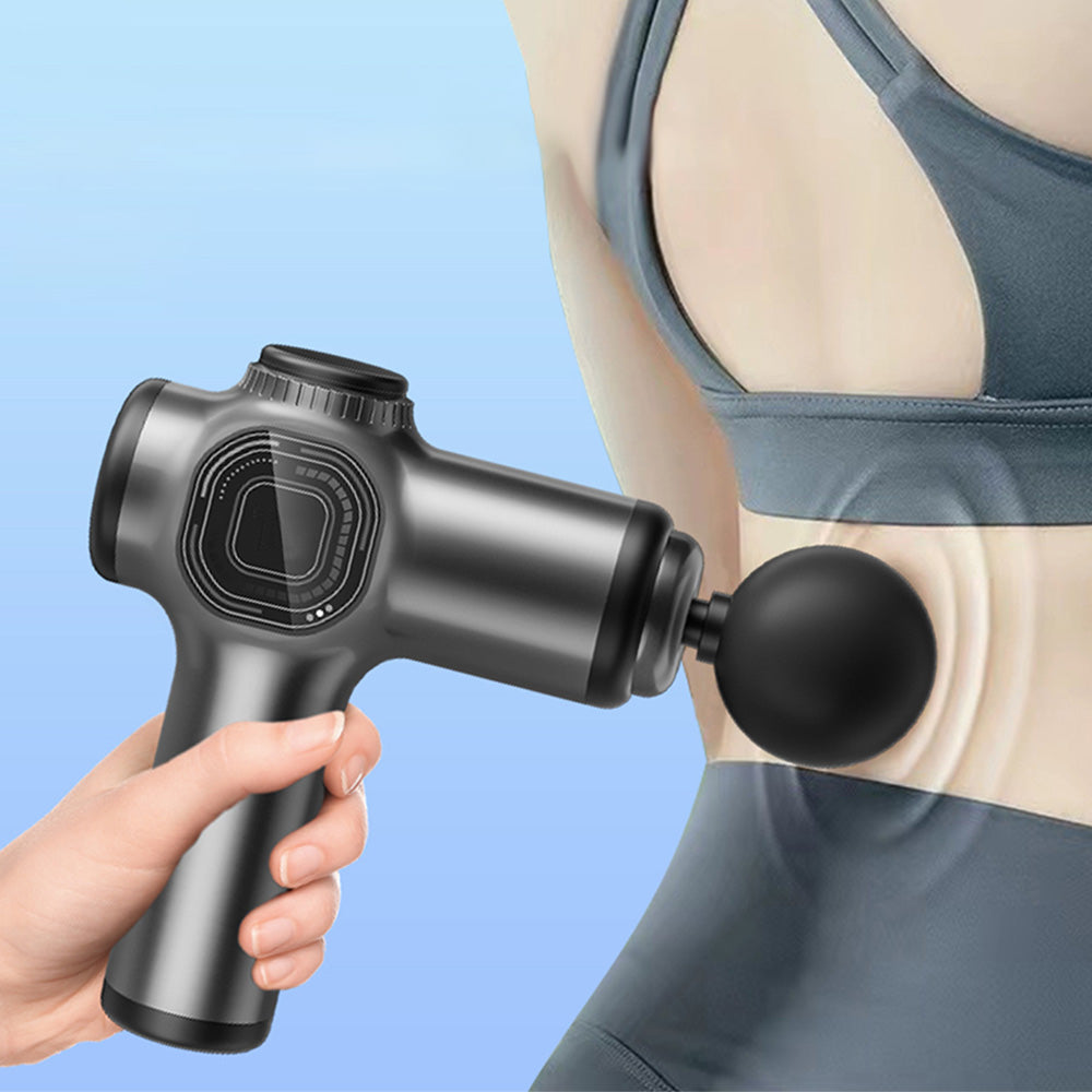 Deep Tissue Percussion Massager 8-Heads Muscle Vibration Relaxing Tool Black