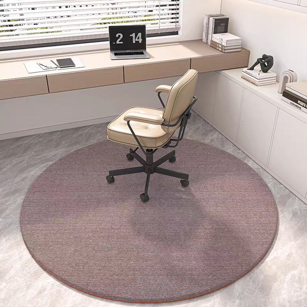 Round Office Chair Mat Anti Slip Floor Protector - Brown