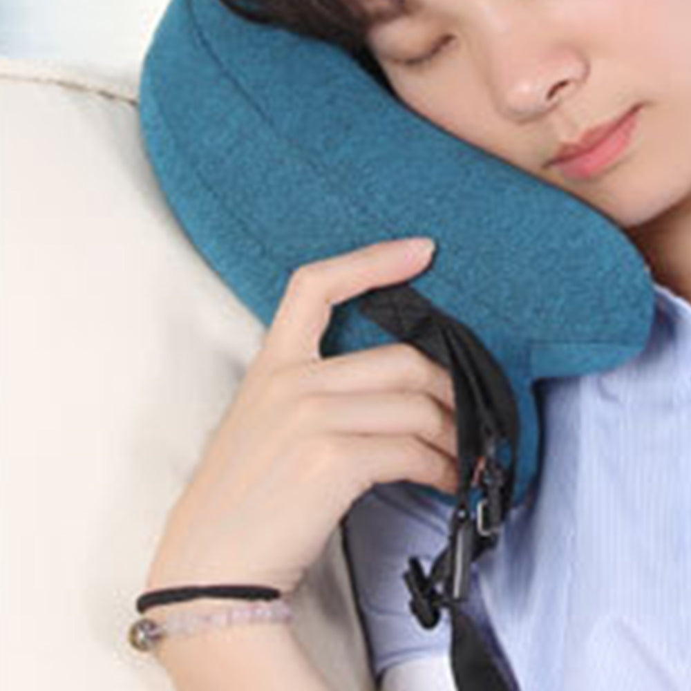 Travel U-Shaped Neck Pillow Memory Foam Airplane Sleeping Headrest