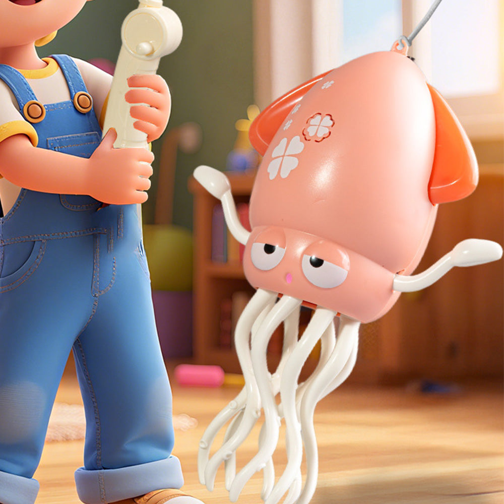 Dancing Electric Octopus Toy �Crawling Musical Squid for Tummy Time Pink