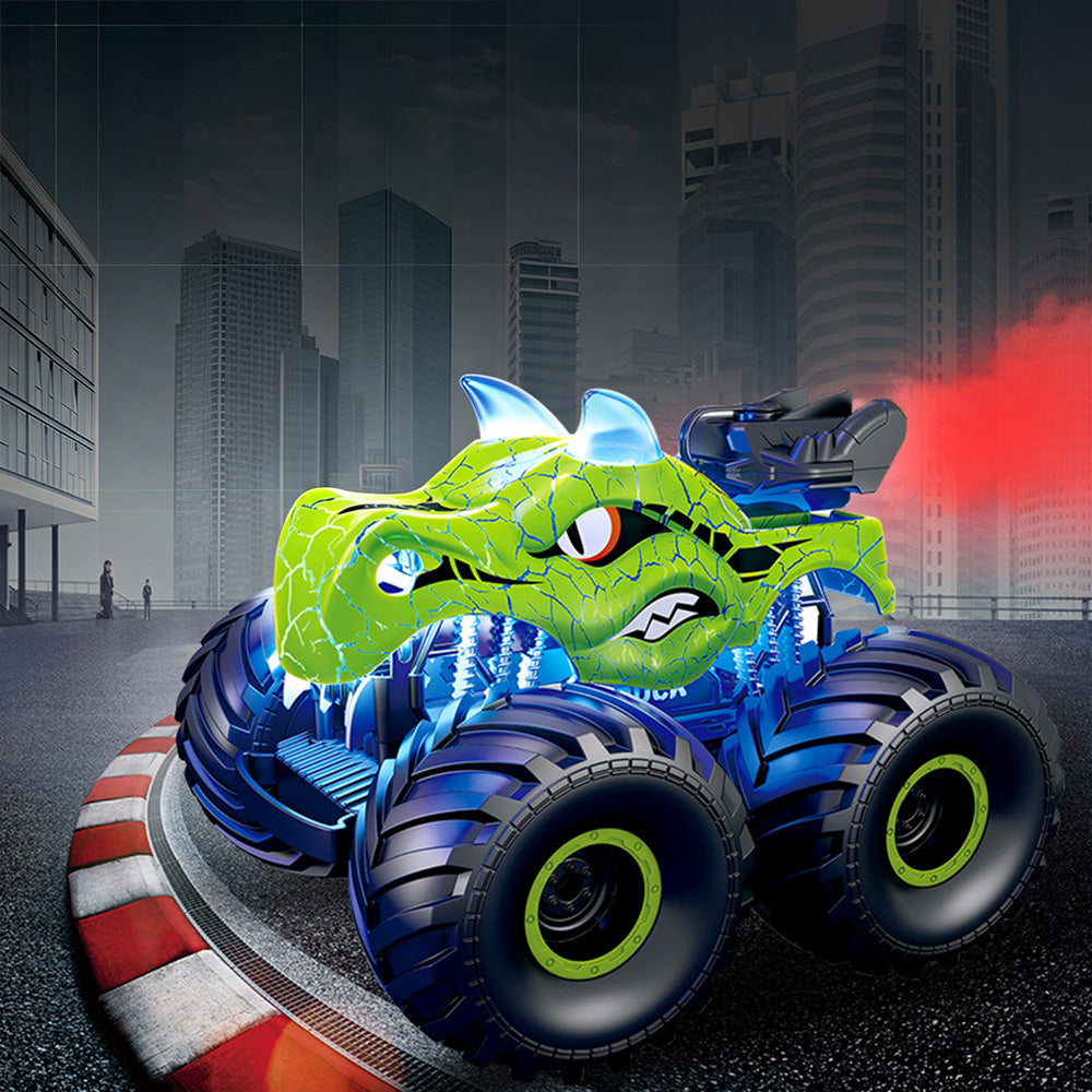 2.4G Remote Control Dinosaur Spray Off Road Truck - Green