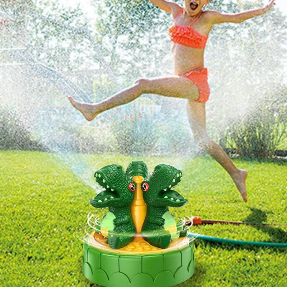 Water Sprinkler for Outdoor Play Water Spraying Toy for Summer Splashing Fun Toy Green Dinosaur