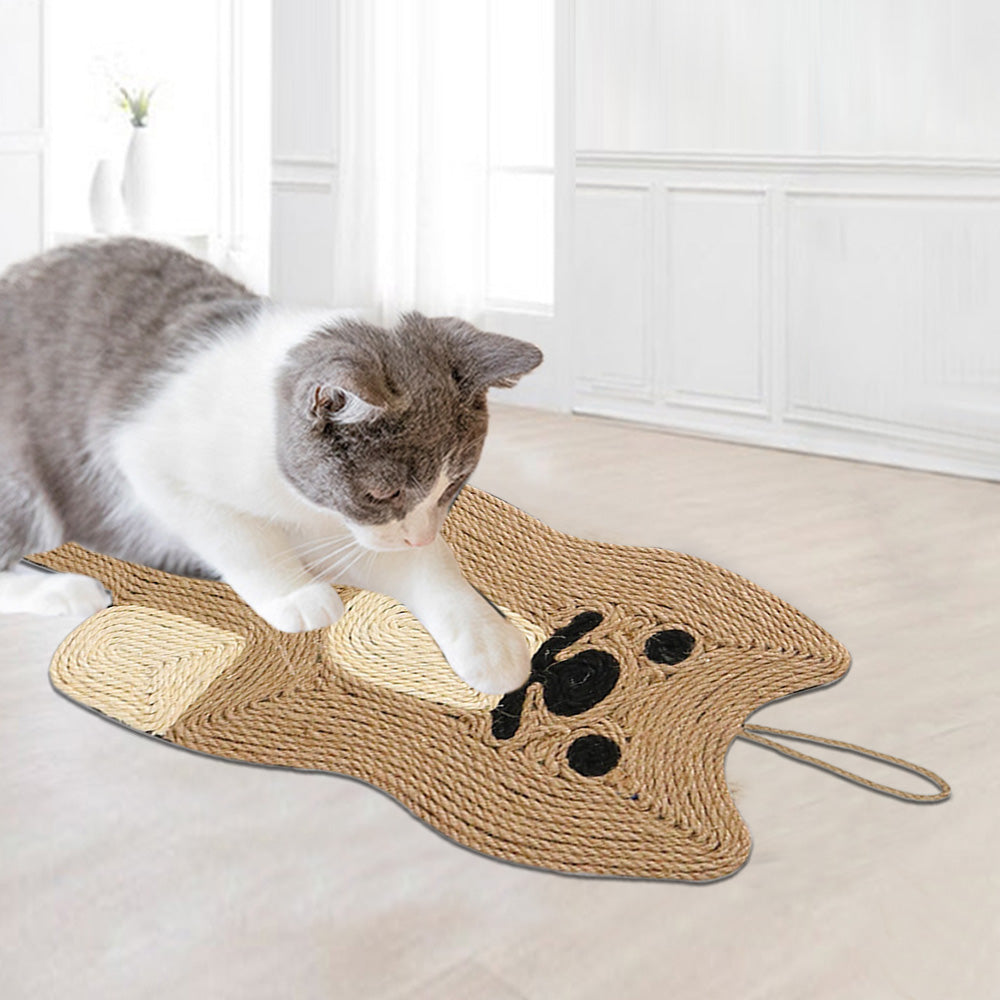 Hanging Pet Cat Scratcher Claw Pad Sisal Scratching Mat Cat Style