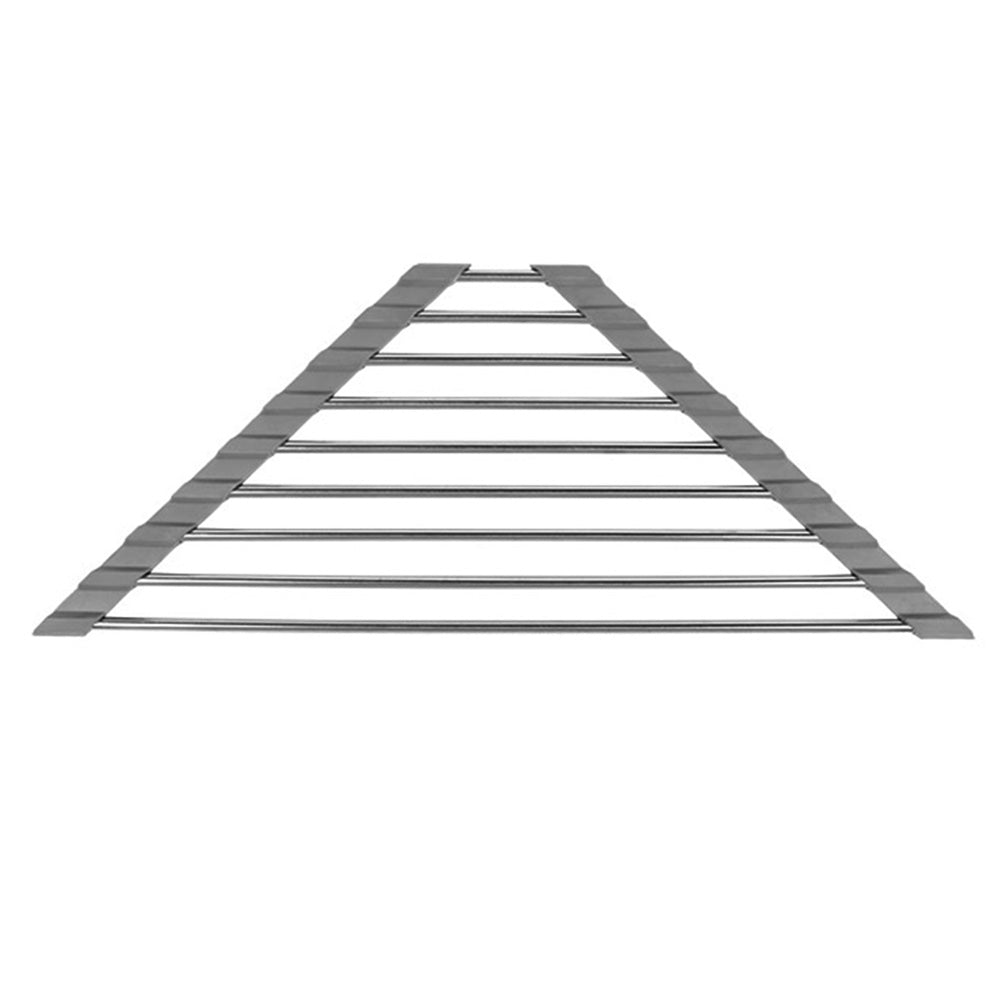 Triangle Dish Drying Rack Roll-Up Over-The-Sink Drainer Organizer for Sink Corners (Copy)
