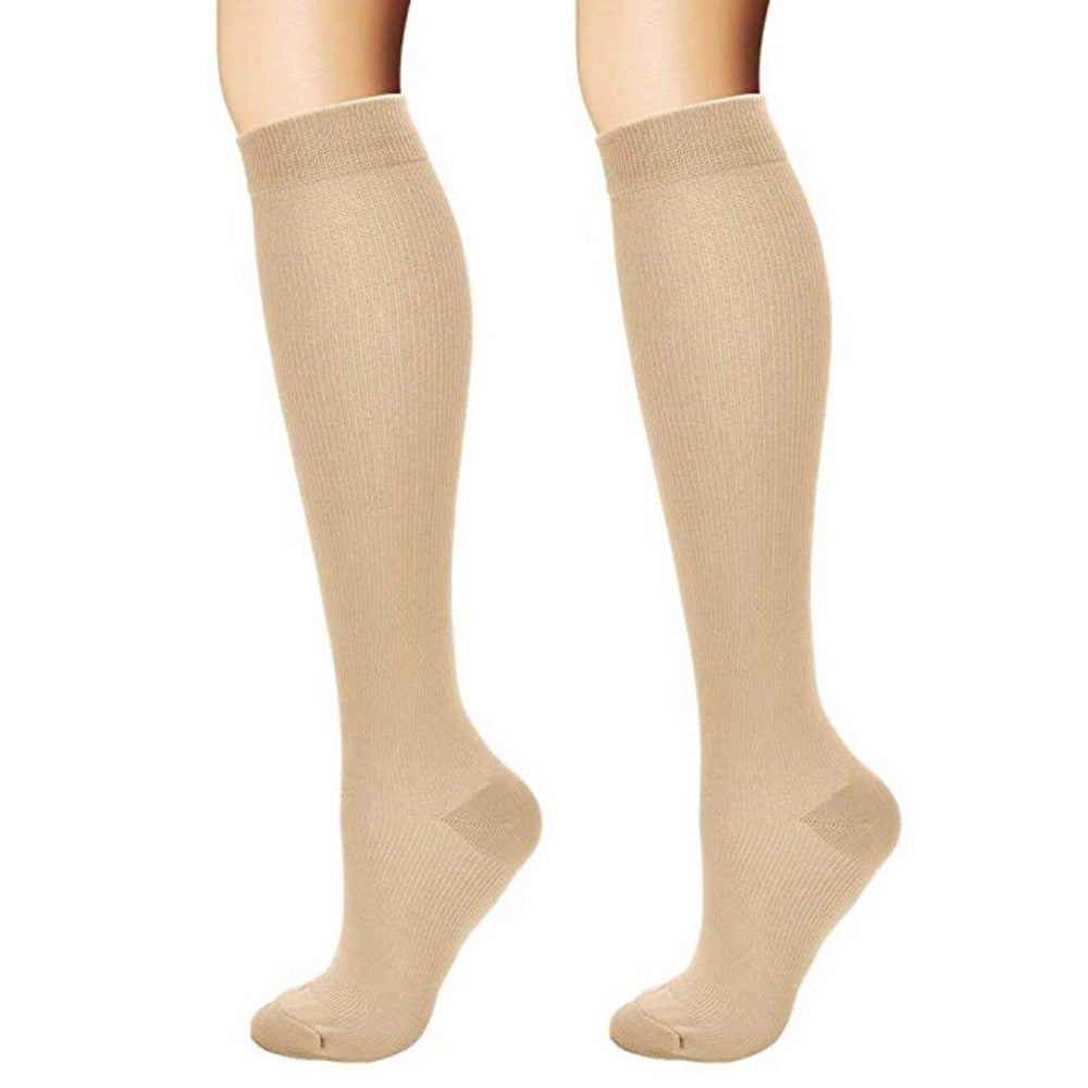 3 Pairs of Unisex Knee-High Compression Socks for Sports Daily Wear