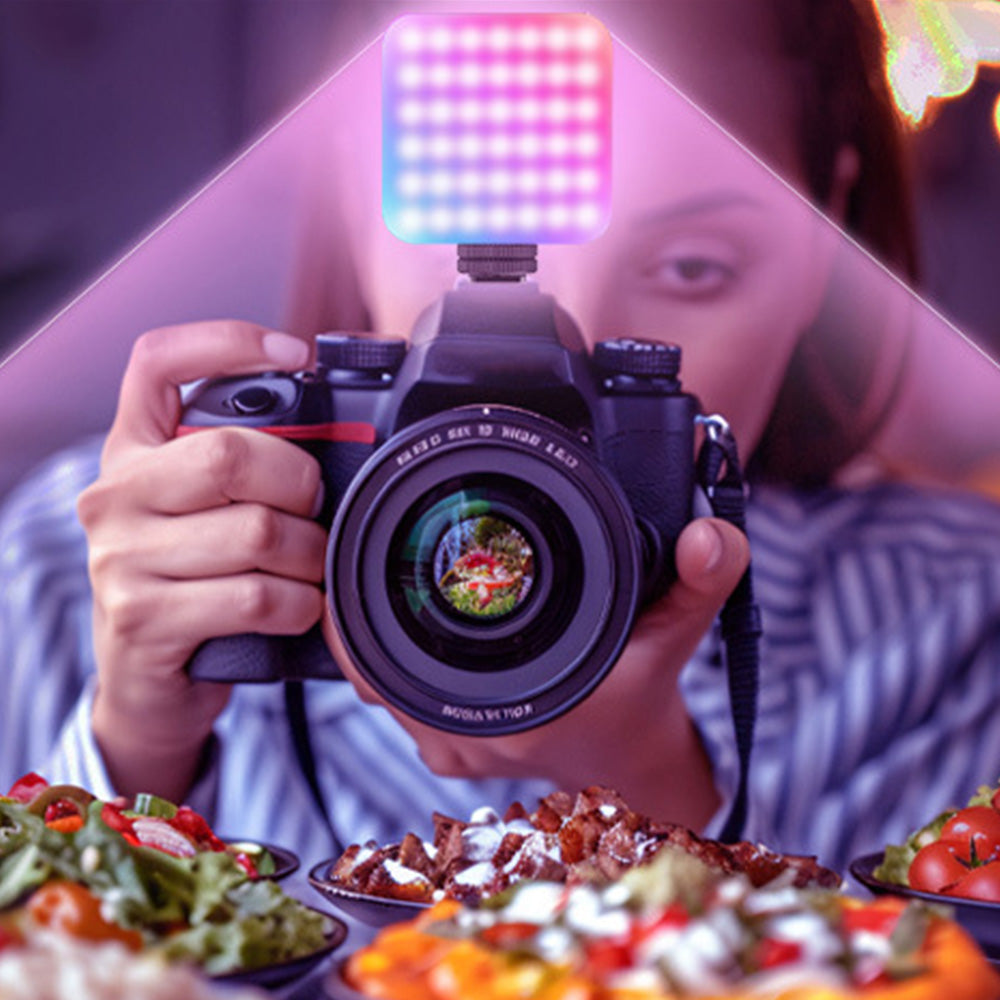 RGB Photography Selfie Fill Light Porable Adjustable Camera Light for Recording/Live