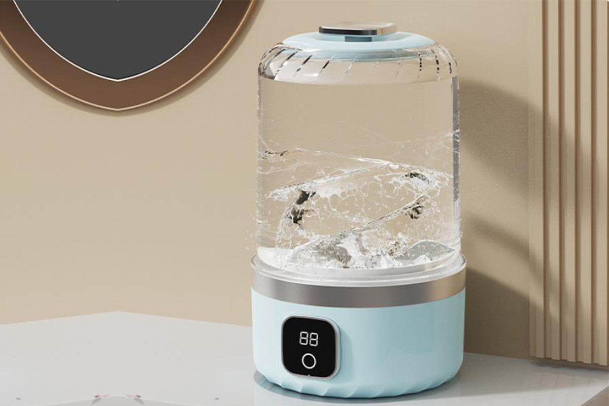 1L Underwear Washing Machine Mini Washer for Apartment Dorm RV Travel-Blue