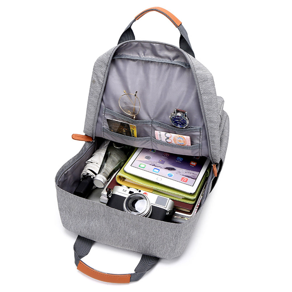 Laptop Backpack Shoulder Bag for Travel School Business Work School Light Gray