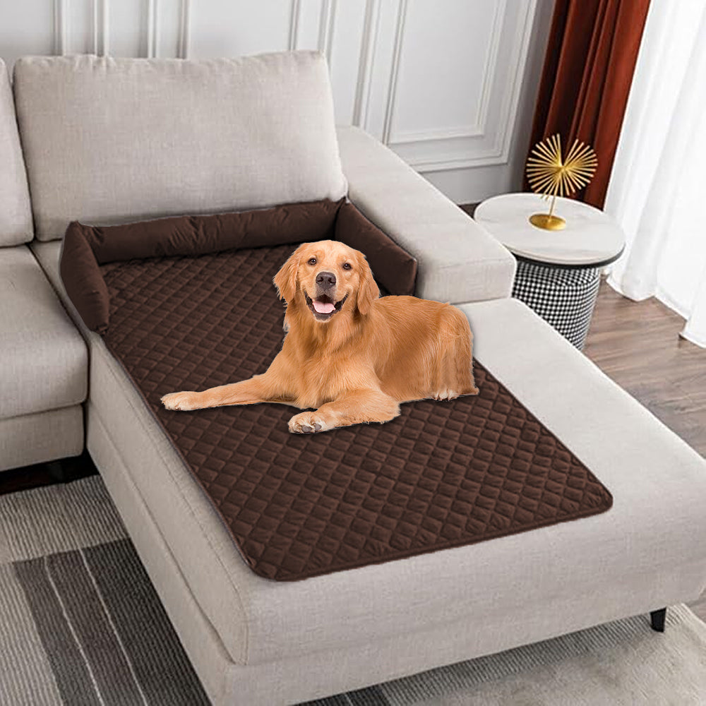 Plaid Water-resistant Sofa Cover for Pet Couch Cover Dogs Bed Cushion Coffee