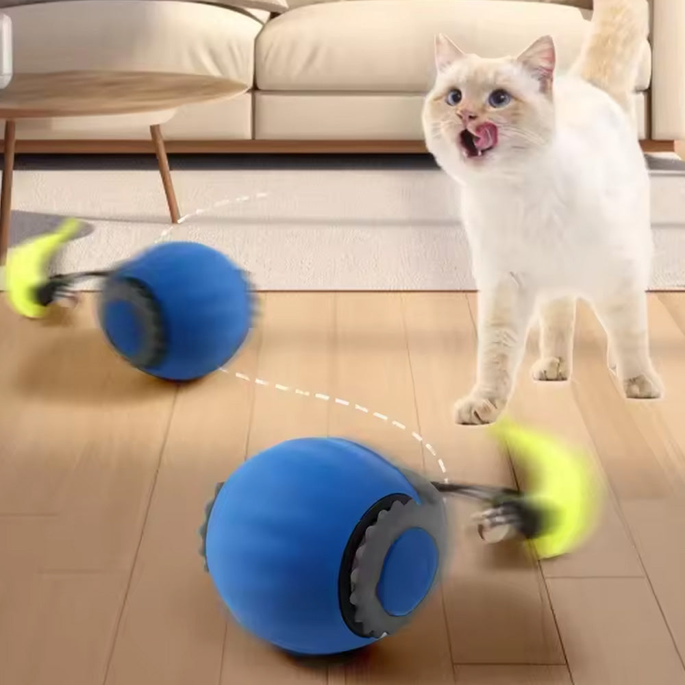 2Pcs 2-Mode Automatic Moving Ball Toy for Cats USB Rechargeable Interactive Cat Toys