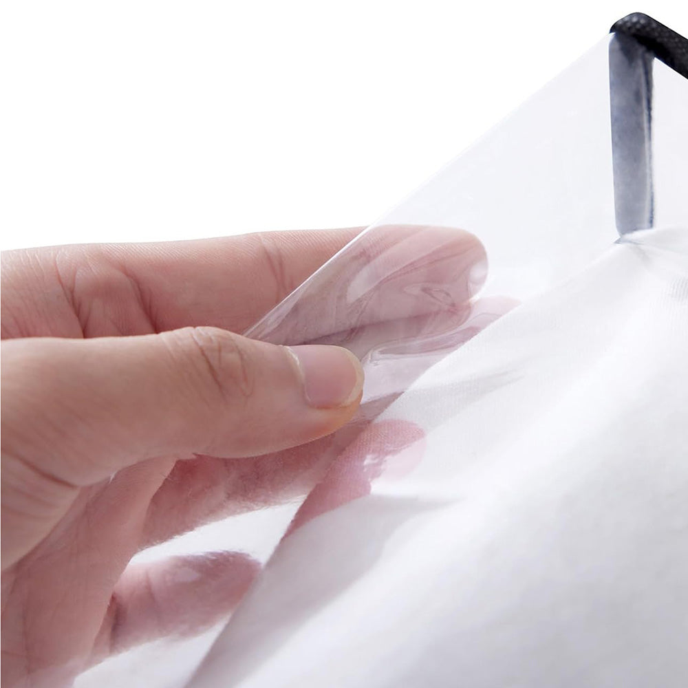 3Pcs 60L Clear Clothes Storage Bags Foldable Moving Bags with Zipper for Bedding Duvet Blanket