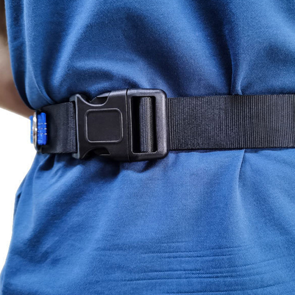 Hands Free Dog Walking Waist Bag with Adjustable Dog Leash Waist Belt Pouch Dog Running Rope Blue