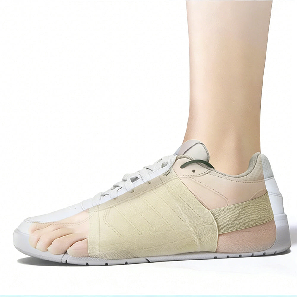 Arch Support Soft Pad Brace Sleeve Ankle Foot Wrap For Feet Flat-Khaki