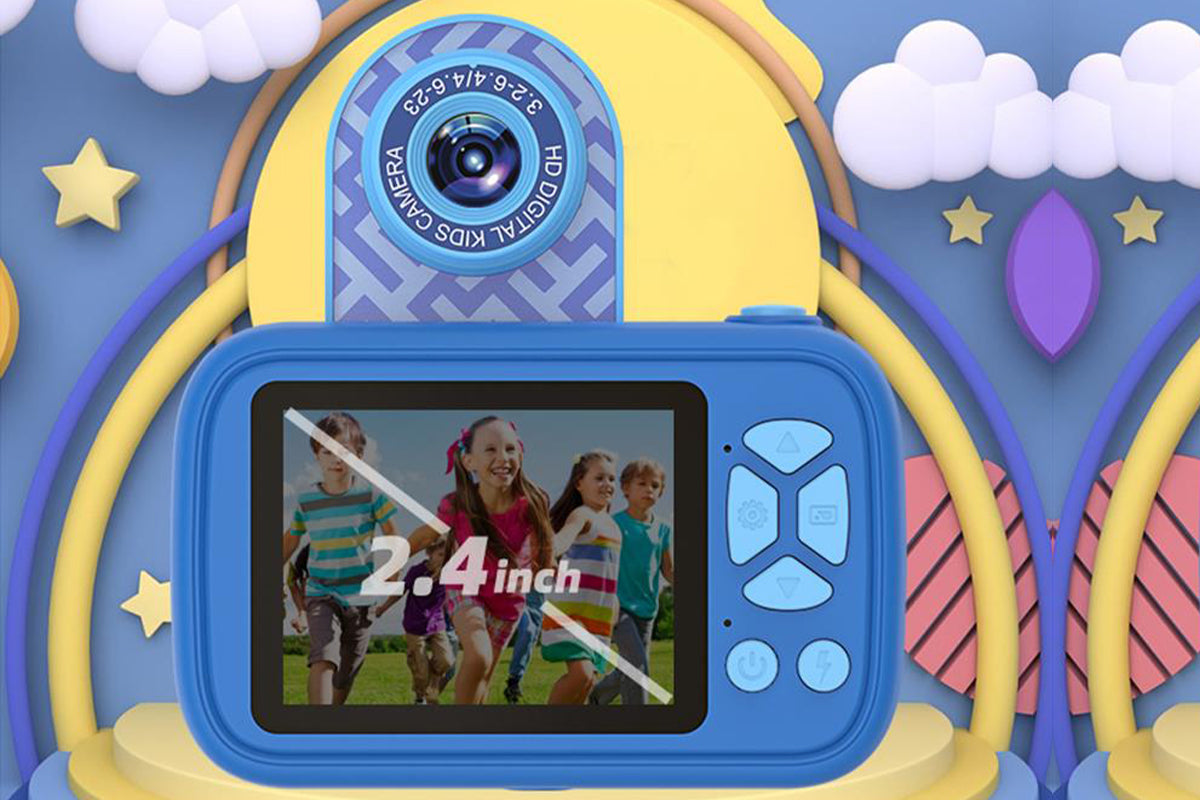 32GB Camera Toys for Boys Girls 1080P HD Digital Camera with Flip up Lens for Selfie and Video Christmas Birthday Party Gifts-Blue