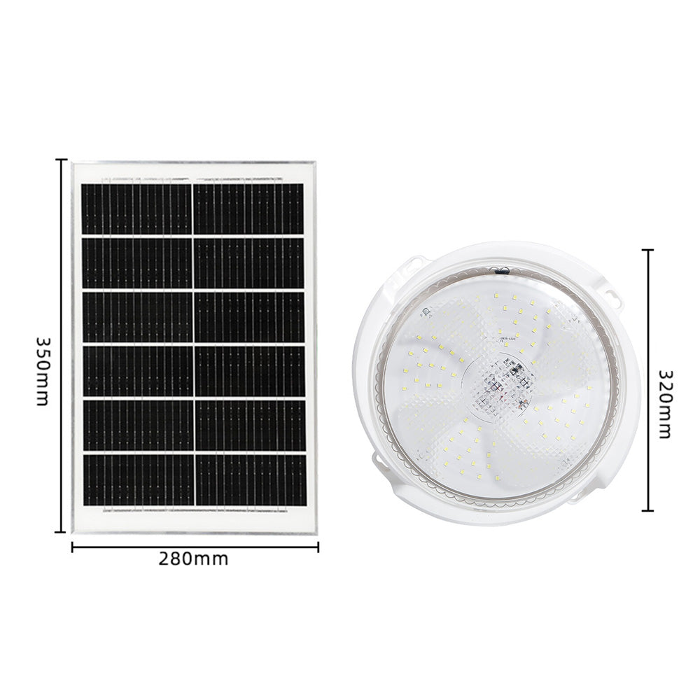 Solar LED Ceiling Light for Garden Garage Wall-Mounted Porch Lamp - 300W
